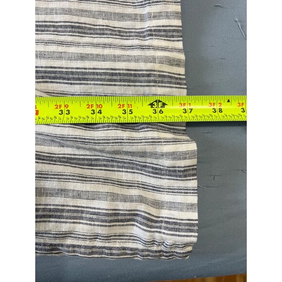 Linen Blend Dress  XXXL Pockete Button-Down Striped Beach Coastal  Boho‎ - Picture 4 of 9